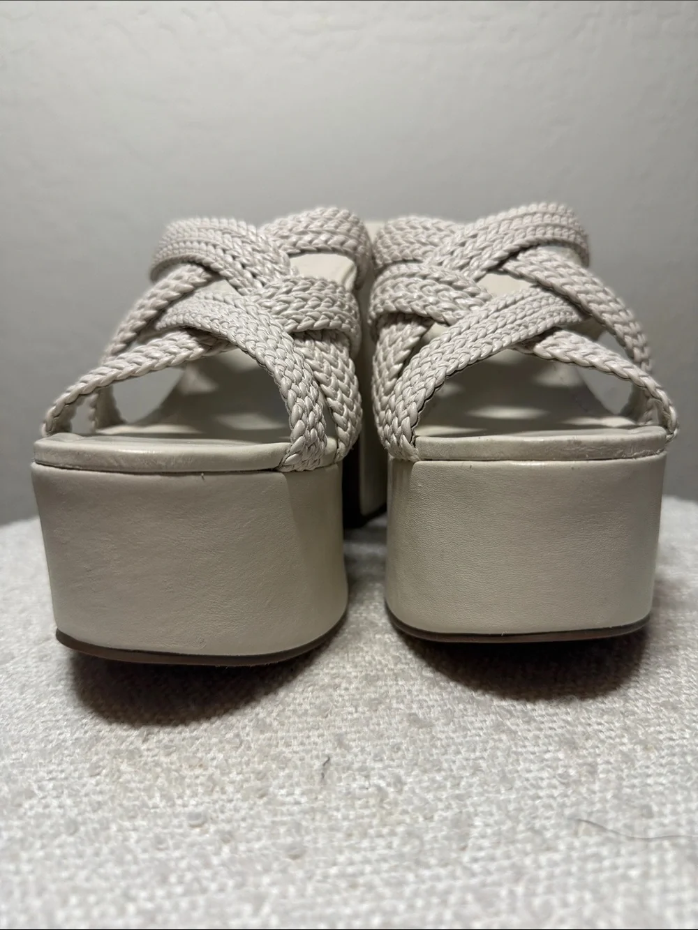SCHUTZ Aneka Atanado Leather Platform Sandal Size 11